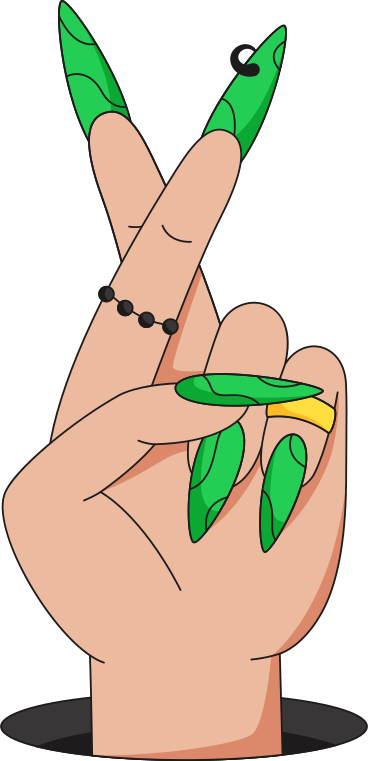 hand with crossed fingers PNG, SVG