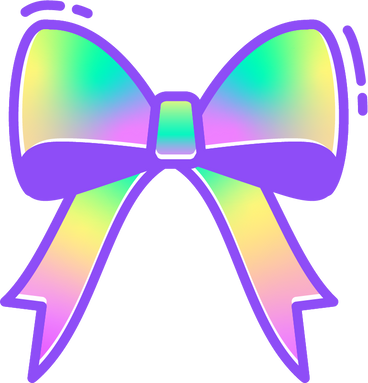 Gradient bow PNG, SVG