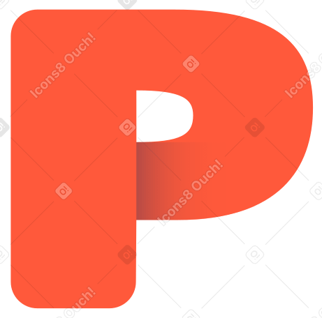 letter p Illustration in PNG, SVG
