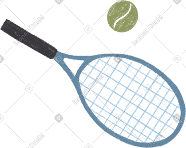 Tennis racket and ball PNG, SVG