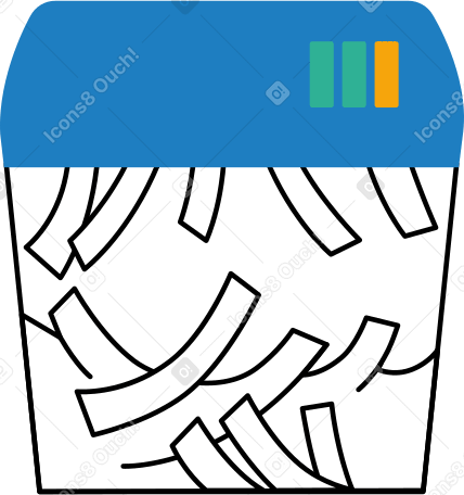 shredder with paper Illustration in PNG, SVG
