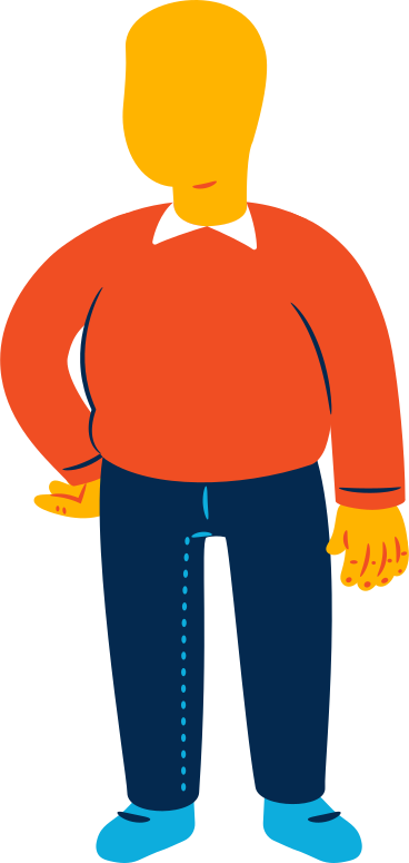 chubby man standing PNG, SVG