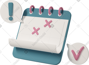 Calendar with notes and reminders PNG, SVG