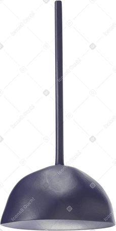 3D Black hanging lamp Illustration in PNG, SVG