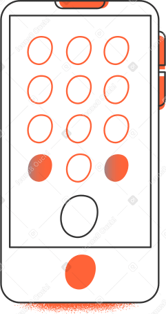 smartphone back Illustration in PNG, SVG