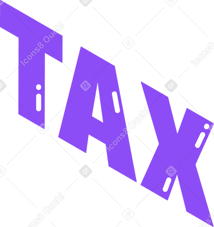 税金のテキストをレタリングする PNG、SVG