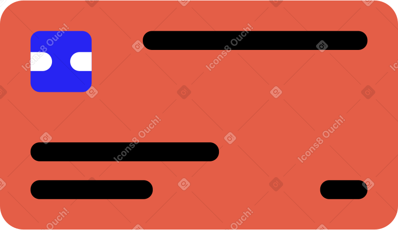 bank card with a chip PNG, SVG