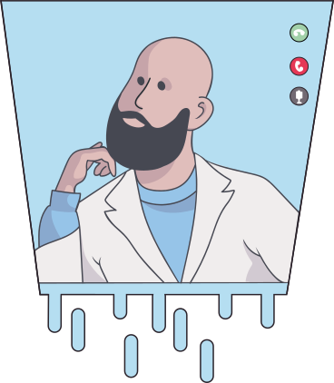 doctor in the online window PNG, SVG
