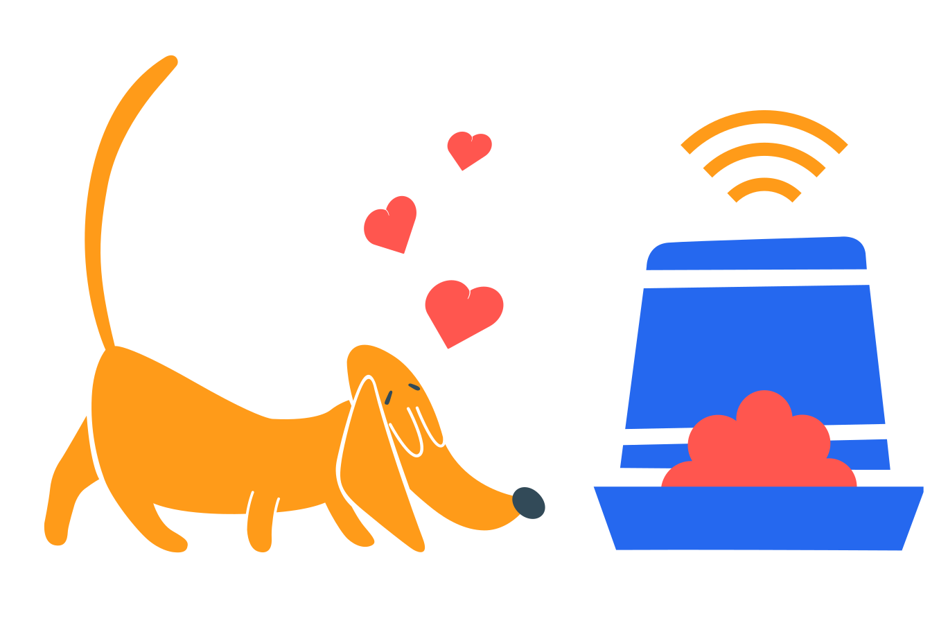 Smart pet feeder Illustration in PNG, SVG