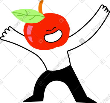 苹果头角色 PNG, SVG