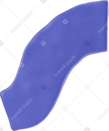 3D Arm in blue sleeve Illustration in PNG, SVG