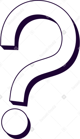 big white question Illustration in PNG, SVG