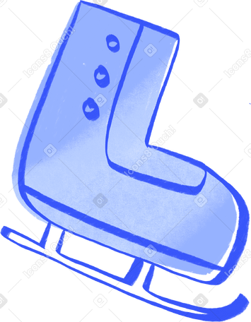 blue skates Illustration in PNG, SVG