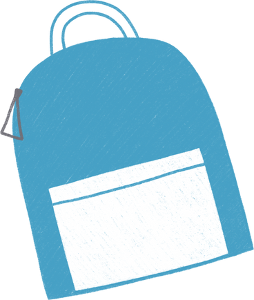 blue travel backpack PNG, SVG