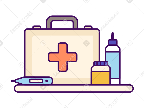 First aid kit for emergency medicine PNG, SVG