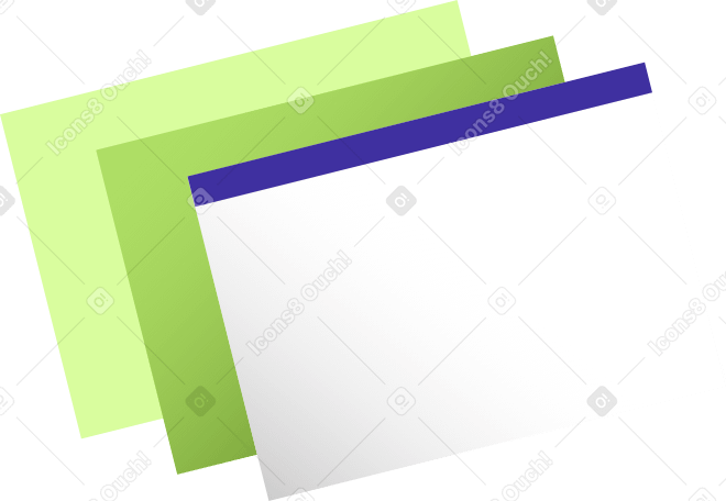 Múltiplas janelas do navegador PNG, SVG