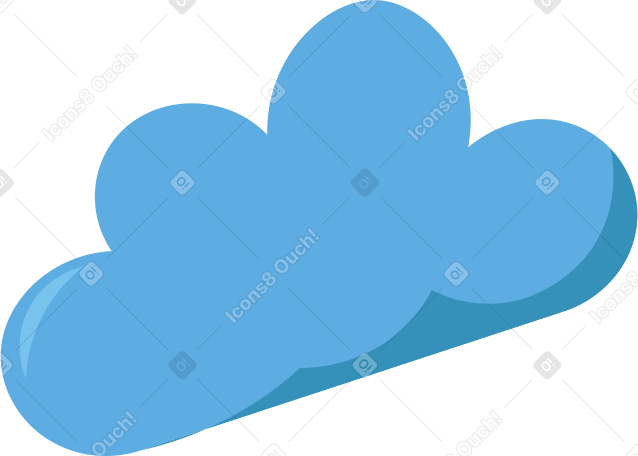 blue fluffy cloud PNG, SVG