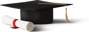graduating cap and diploma certificate PNG, SVG