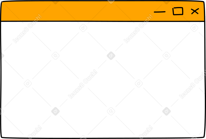 empty browser window Illustration in PNG, SVG