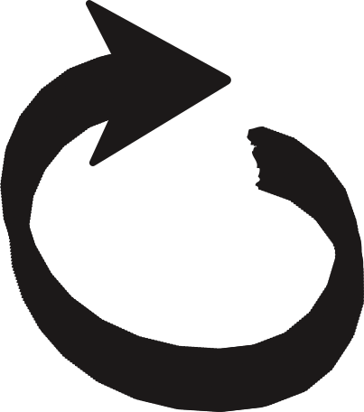black arrow round Illustration in PNG, SVG