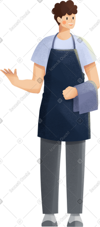 waiter in apron PNG, SVG