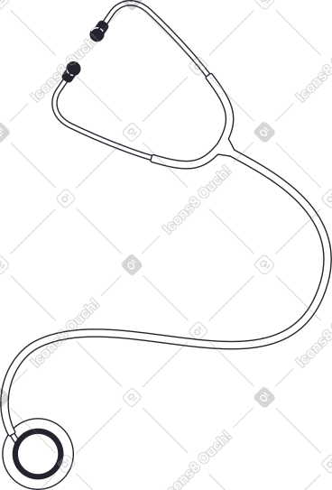 Huge white sthetoscope PNG, SVG