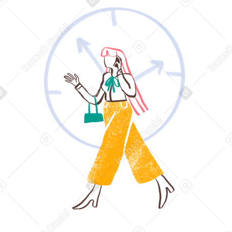 Woman time management PNG, SVG