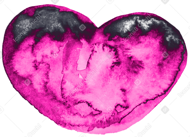 watercolor heart Illustration in PNG, SVG