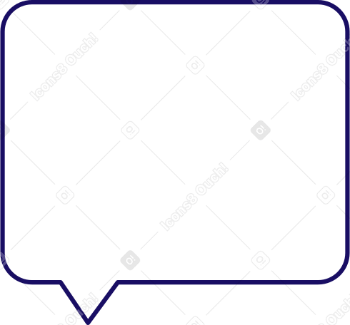 пустой прямоугольный речевой пузырь в PNG, SVG