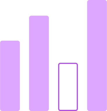 vertical purple bar chart PNG, SVG