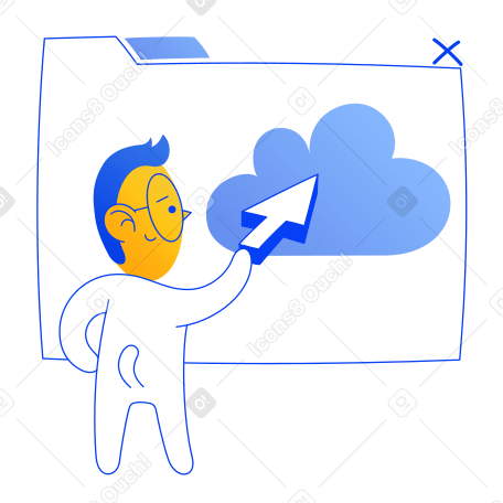 Cloud software Illustration in PNG, SVG