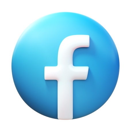 3D facebook logo PNG, SVG