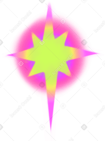 northen star with halo PNG, SVG