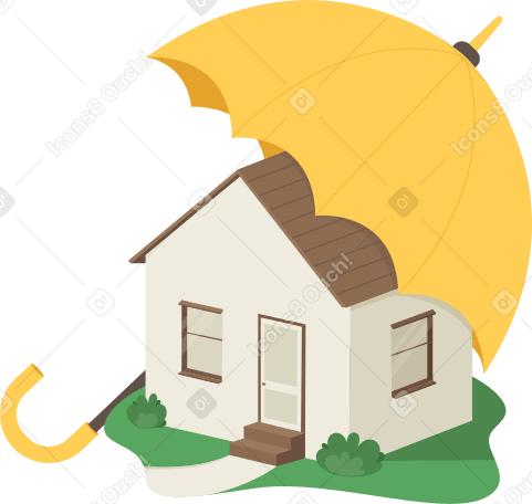 casa sob o guarda-chuva PNG, SVG