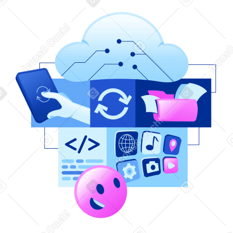 Different cloud services and apps, cloud file storage PNG, SVG