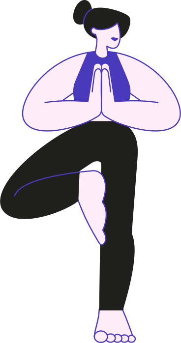 woman standing in tree yoga pose PNG, SVG