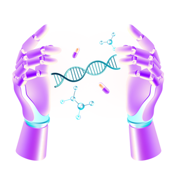 DNA sequencing and artificial intelligence PNG, SVG