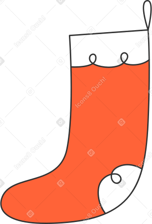 christmas sock PNG, SVG