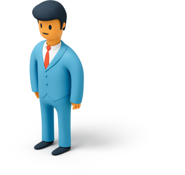Businessman in blue suit PNG, SVG