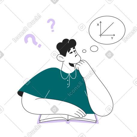 人考虑一项任务 PNG, SVG