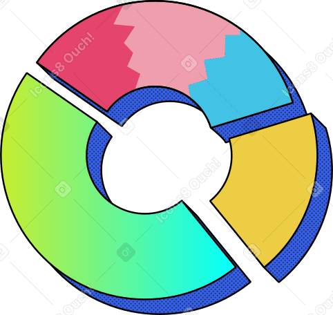 gráfico de pizza PNG, SVG