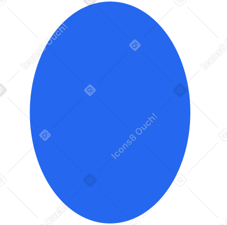 타원 파란색 PNG, SVG
