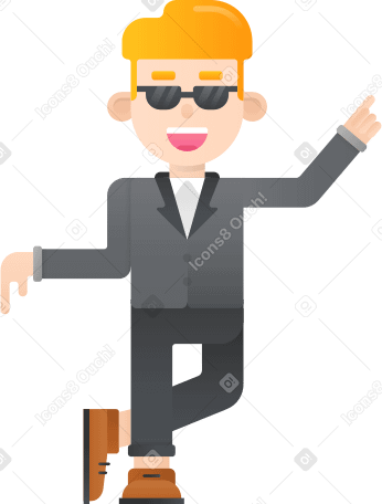 man in glasses Illustration in PNG, SVG