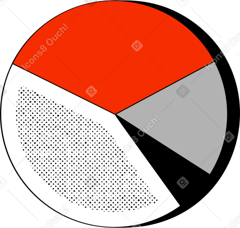 gráfico de pizza PNG, SVG