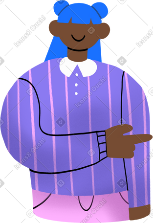 torso of a woman with her hand pointing to the side PNG, SVG