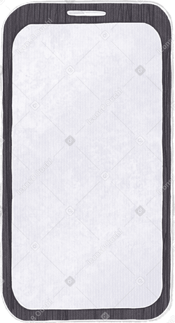 black phone with white screen PNG、SVG