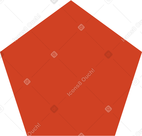 red pentagon Illustration in PNG, SVG