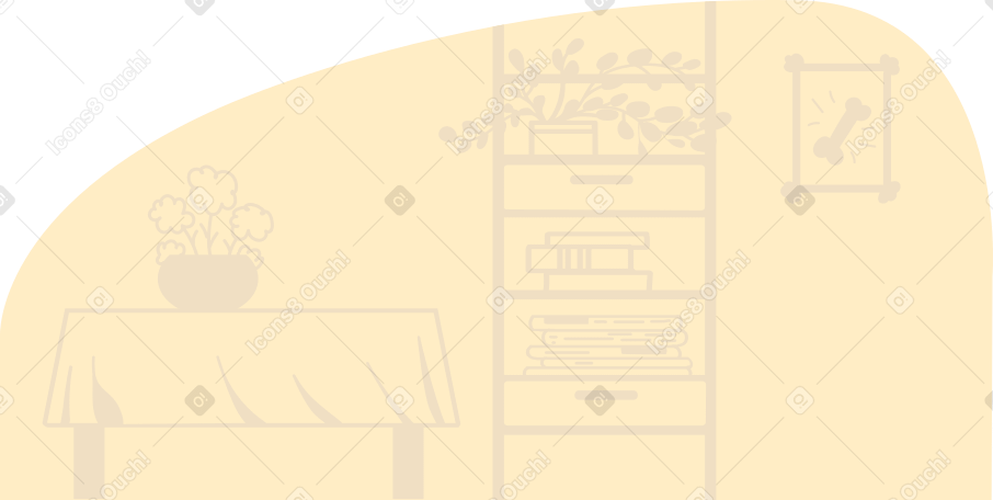 自宅での背景 のpngとsvgでのイラスト
