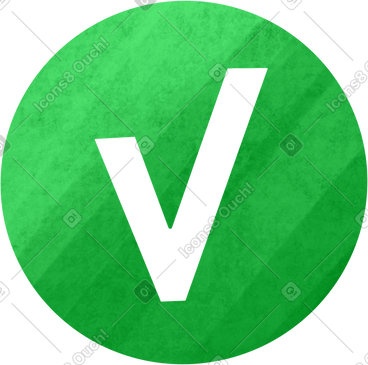 Check mark in the green circle PNG, SVG