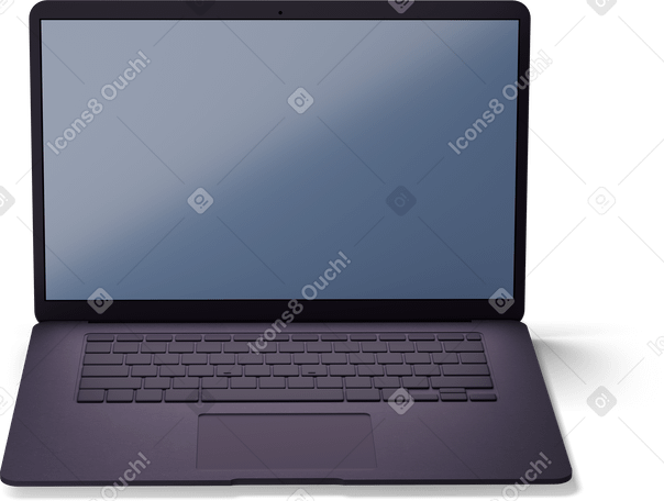 3D laptop on Illustration in PNG, SVG
